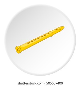 Flute icon. Cartoon illustration of flute vector icon for web
