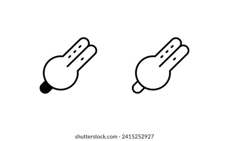Flute icon design with white background stock illustration