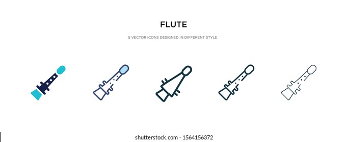 flute icon in different style vector illustration. two colored and black flute vector icons designed in filled, outline, line and stroke style can be used for web, mobile, ui