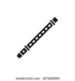 flute icon element of music icon for mobile concept and web apps. Thin line flute icon can be used for web and mobile. Premium icon on white background