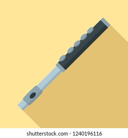 Flute icon. Flat illustration of flute vector icon for web design