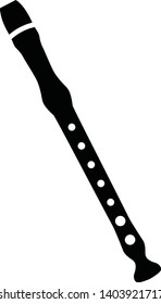 flute icon illustration, Eps 10