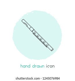 Flute icon line element. Vector illustration of flute icon line isolated on clean background for your web mobile app logo design.
