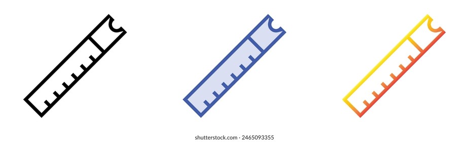 flute icon. Linear, Blue Fill and Gradient Style Design Isolated On White Background