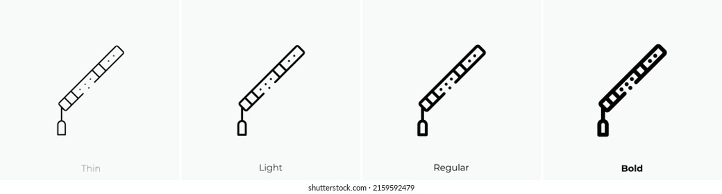 flute icon. Linear style sign isolated on white background. Vector illustration.