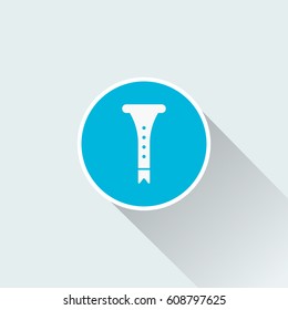 Flute icon with long shadow