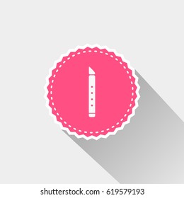 Flute icon with long shadow