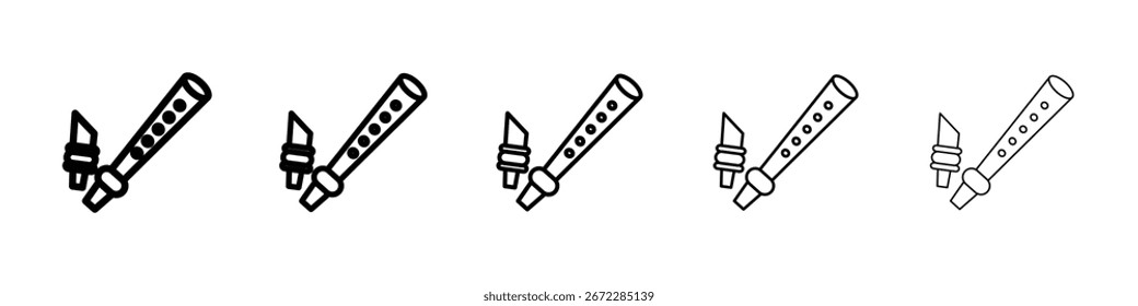 Ícone flauta para conceito móvel e web design.