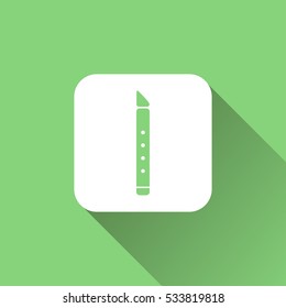 Flute icon for music