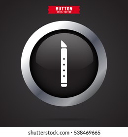 Flute icon for music