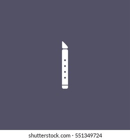 Flute icon for music