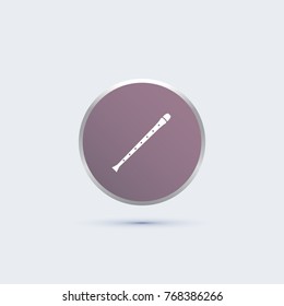 flute icon. music sign