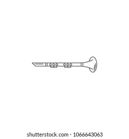 Flute icon. Simple element illustration. Flute symbol design template. Can be used for web and mobile on white background