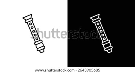 Flute icon symbol concept for graphic design, Website, UI. EPS