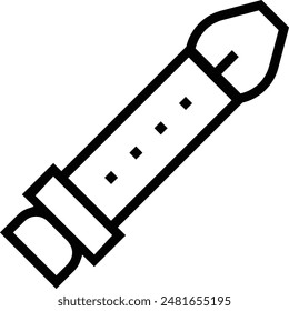 flute icon. Thin linear style design isolated on white background