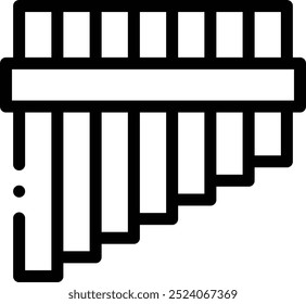flute icon. Thin Linear Style Design Isolated On White Background