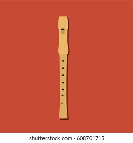 Flute icon, vector illustration design.