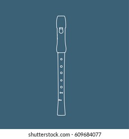 Flute icon, vector illustration design.