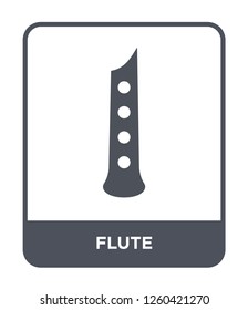 flute icon vector on white background, flute trendy filled icons from Education collection, flute simple element illustration