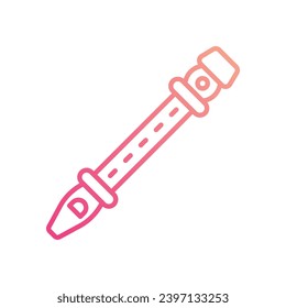 Flute icon vector stock illustration