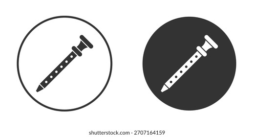 Flute icon for website design, logo for web and apps.