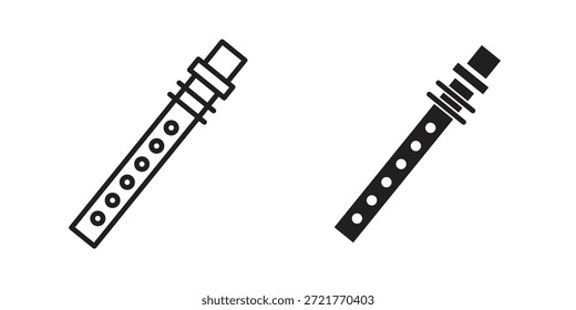Icono de flauta para su diseño de Sitio web, logotipo, App, interfaz de usuario. EPS10
