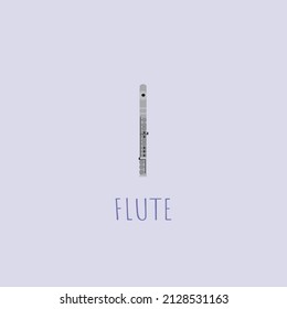 flute illustarion. instrument vector eps 10