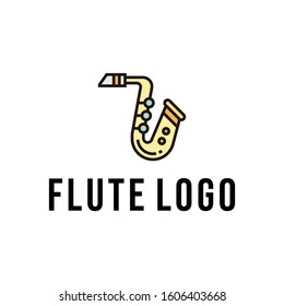 Flute instrument icon. Flat illustration of flute instrument vector icon for web design