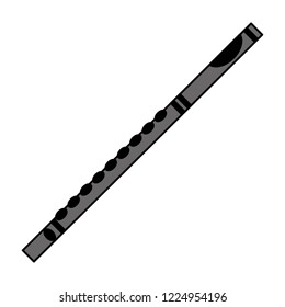 flute instrument on white background