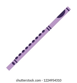 flute instrument on white background