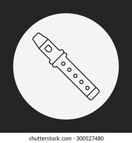 flute line icon