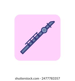 Flute line icon. Instrument, orchestra, woodwind. Music concept. Vector illustration can be used for topics like symphony, concert, sound