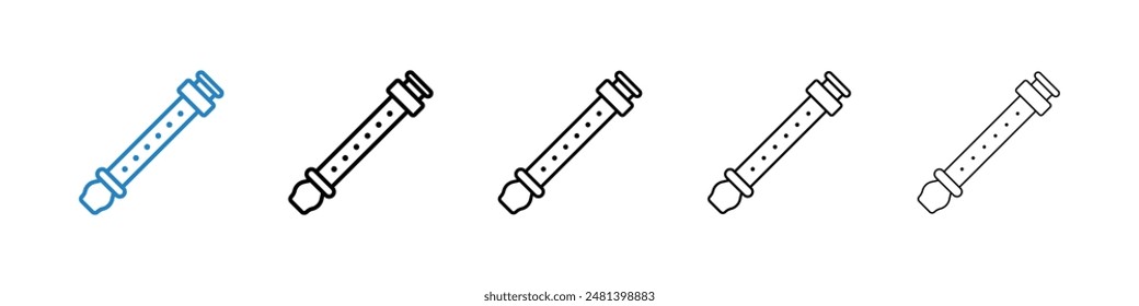 Flute liner icon vector set.