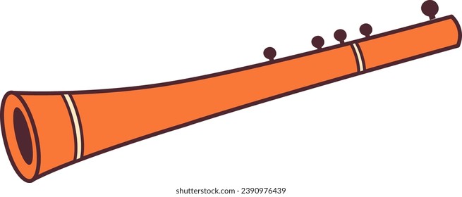 Flute Musical Instrument Vector Illustration