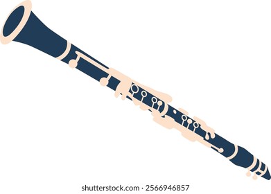 Flute musical instrument vector illustration