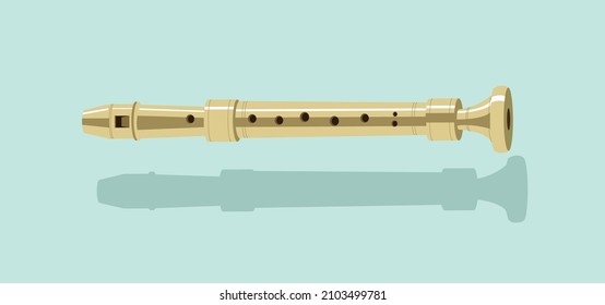 Fliege. Musikinstrument. Vektorbild von isolierten Objekten. 