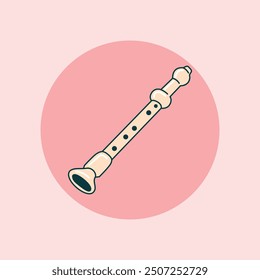 flute musical vector instrument icon