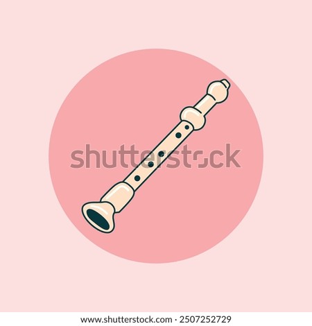 flute musical vector instrument icon