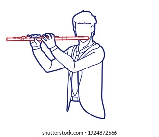 Flute Musician Orchestra Instrument Graphic Vector