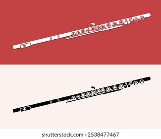 Flute Orchestra Instrument Cartoon Music Graphic Vector