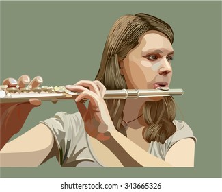 A flute player