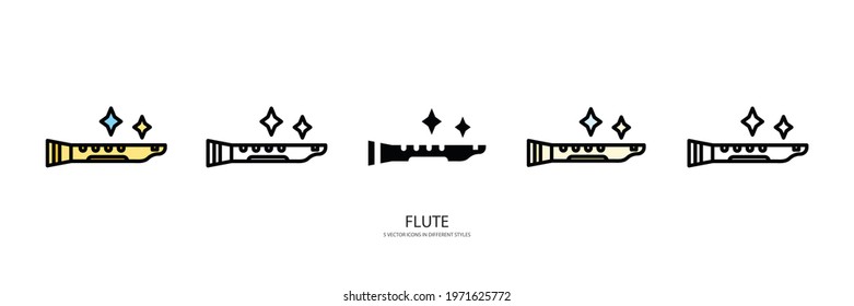 flute set vcetor type icon
