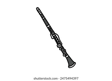 Flute silhouette vector art illustrator 