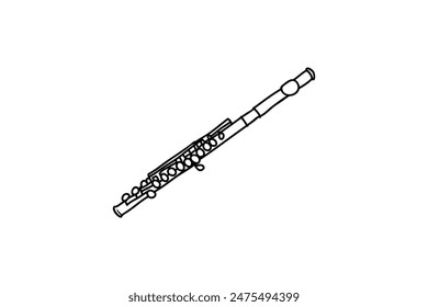 Flute silhouette vector art illustrator 