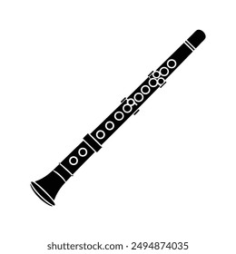 flute silhouette vector illustrator art