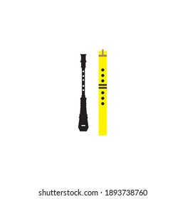 Flute vector design ilustration icon logo templat
