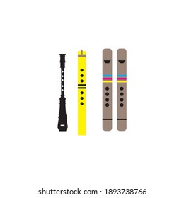 Flute vector design ilustration icon logo templat
