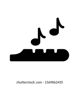 flute vector glyph flat icon 
