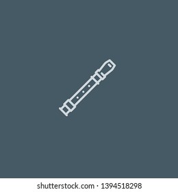 Flute vector icon. Flute concept stroke symbol design. Thin graphic elements vector illustration, outline pattern for your web site design, logo, UI. EPS 10.