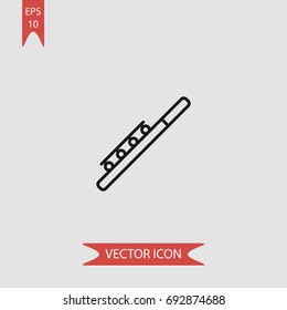 Flute vector icon, illustration symbol